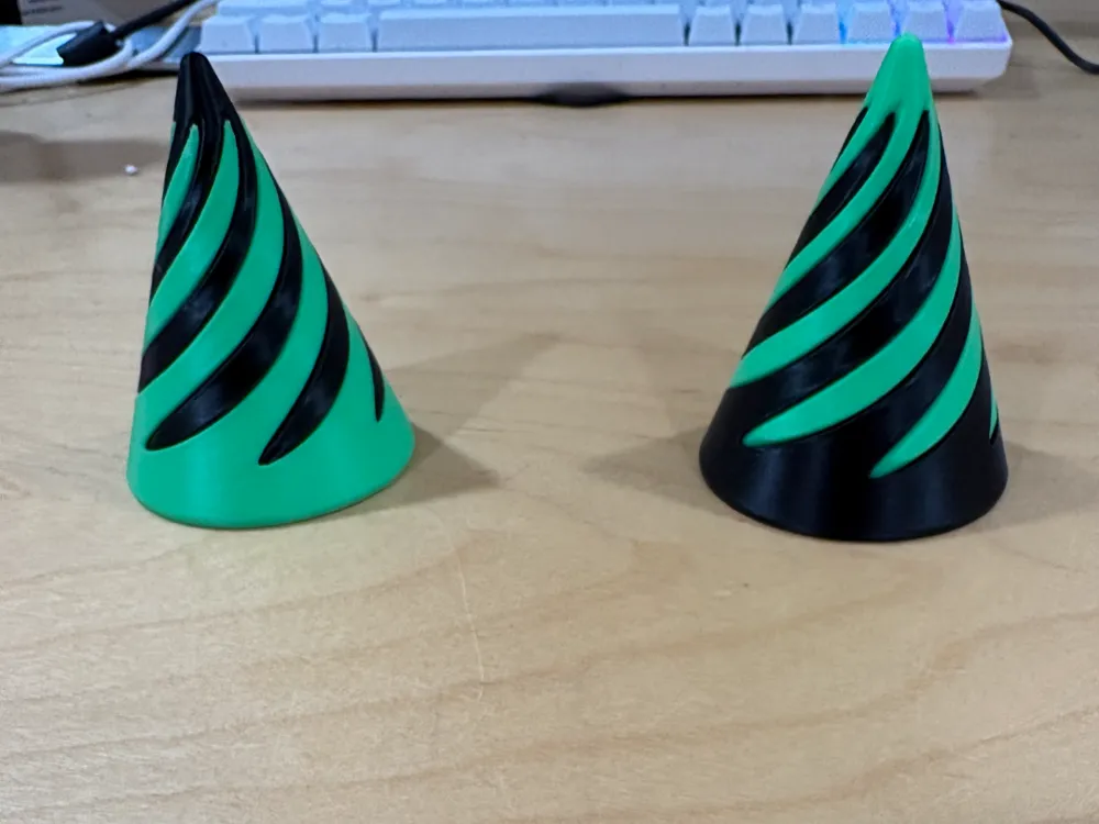 3D-geprinte spiraalkegel fidgettoy
